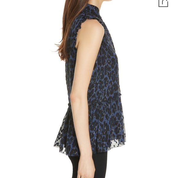 Kate Space metallic leopard silk top - Picture 2 of 6
